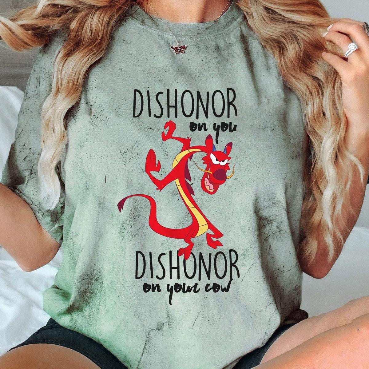 Mushu Dishonor On Your Cow Blast Disney Mulan Shirt 3