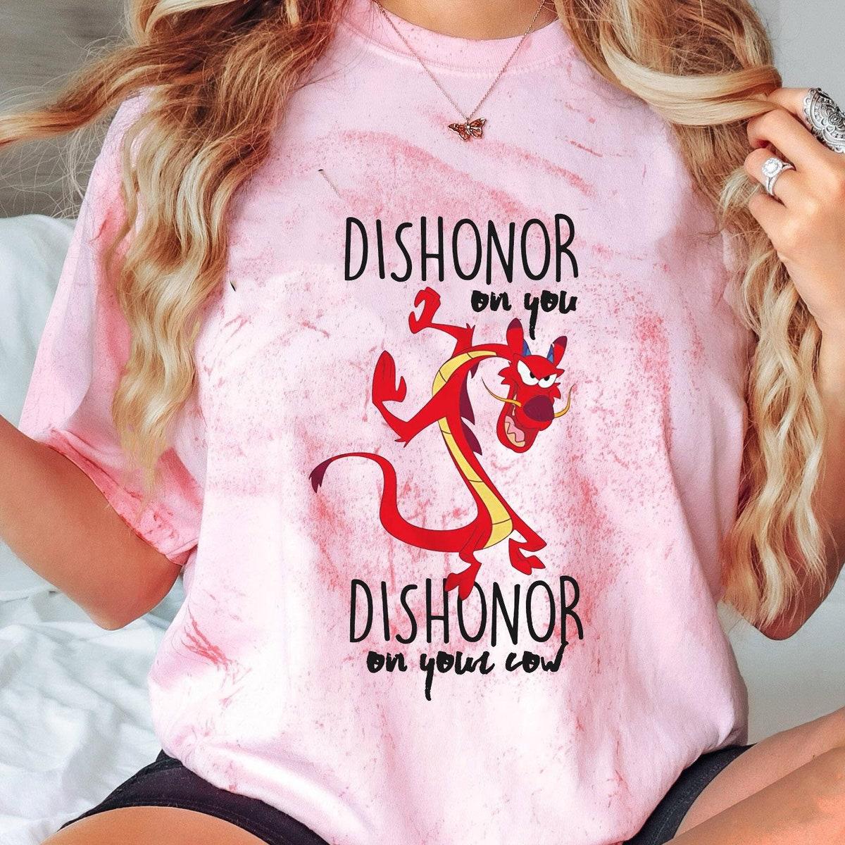 Mushu Dishonor On Your Cow Blast Disney Mulan Shirt 4