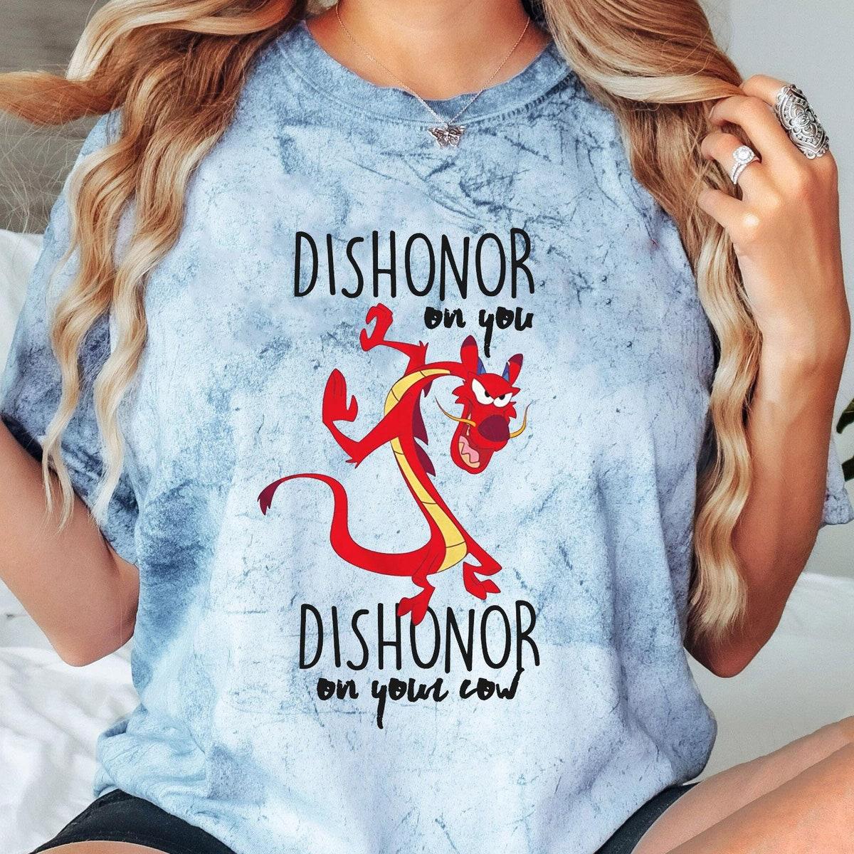 Mushu Dishonor On Your Cow Blast Disney Mulan Shirt 5