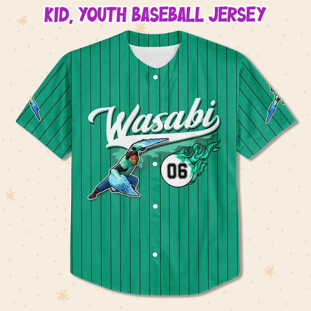 Personalize Big Hero Wasabi Green Black Gift For Baseball Jersey 2