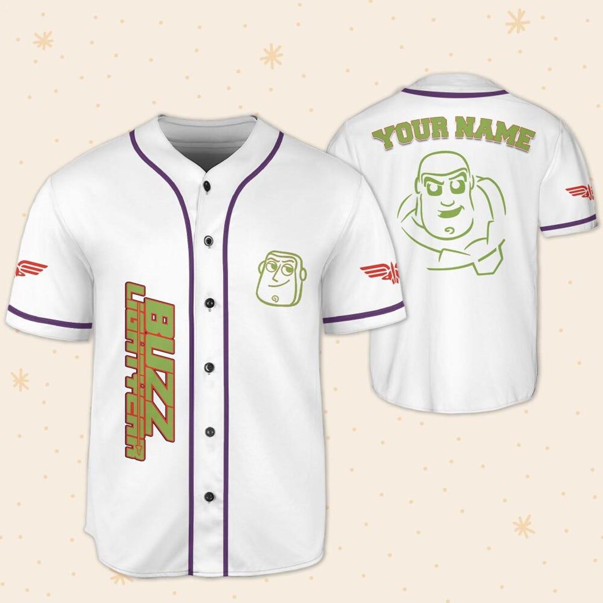 Personalize Buzz Lightyear Toy Story Baseball Jersey 5