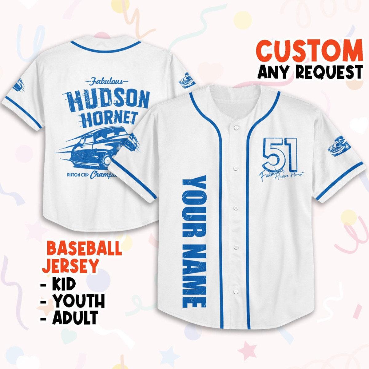 Personalize Cars Hudson Hornet Piston Cup Champion Baseball Jersey 1