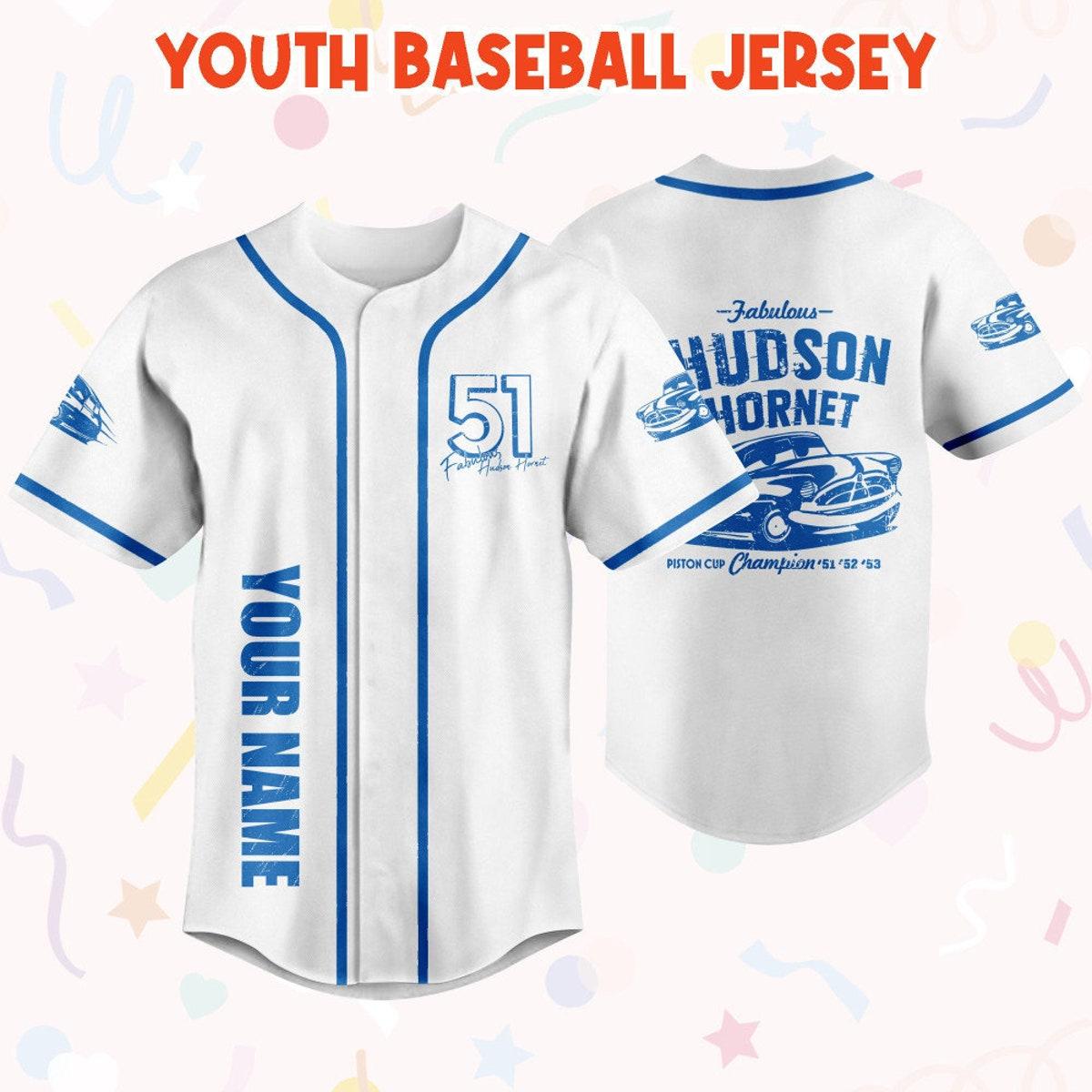 Personalize Cars Hudson Hornet Piston Cup Champion Baseball Jersey 5