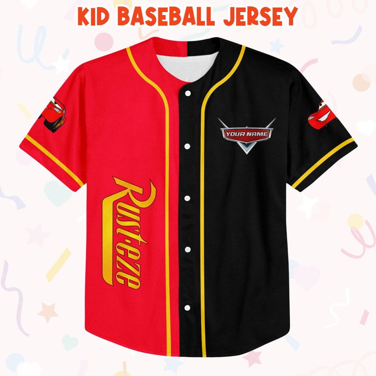 Personalize Cars Roll With It Disney Baseball Jersey 2