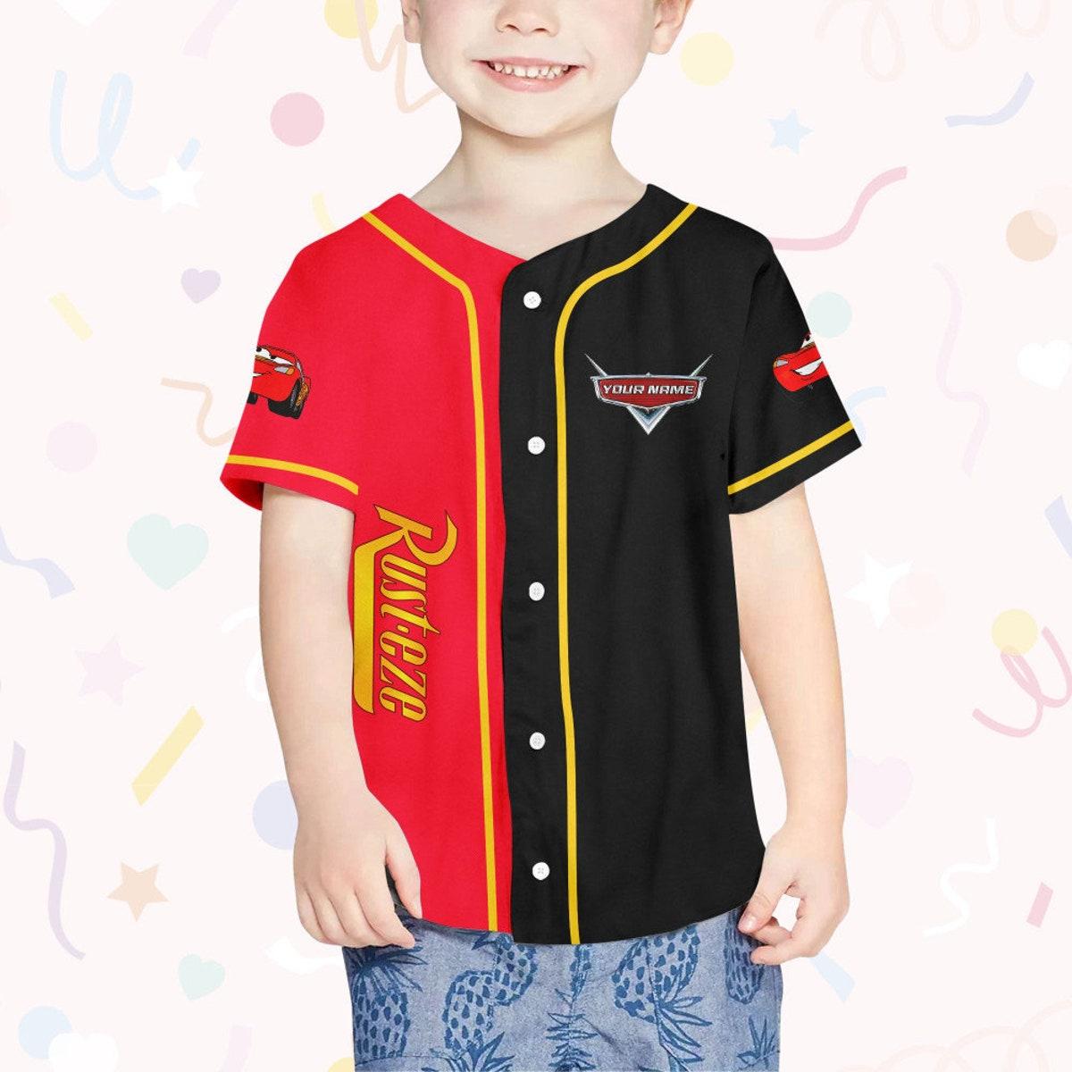 Personalize Cars Roll With It Disney Baseball Jersey 4