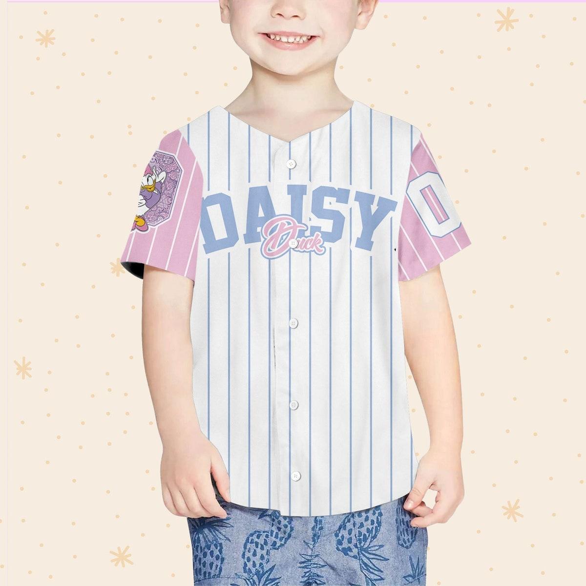 Personalize Cute Custom D Daisy Duck 1934 Custom Name Baseball Jersey 4