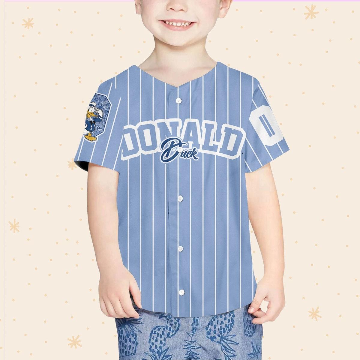 Personalize Cute D Donald Duck 1934 Custom Name Disney Baseball Jersey 4