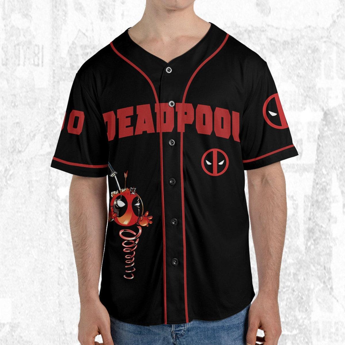 Personalize Deadpool Awesome Black Wolverine And Deadpool Baseball Jersey 4