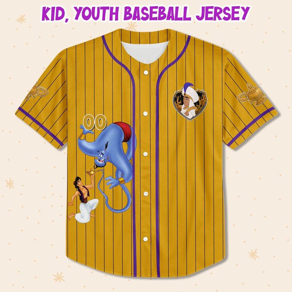 Personalize Disney Aladdin Prince Baseball Jersey 2