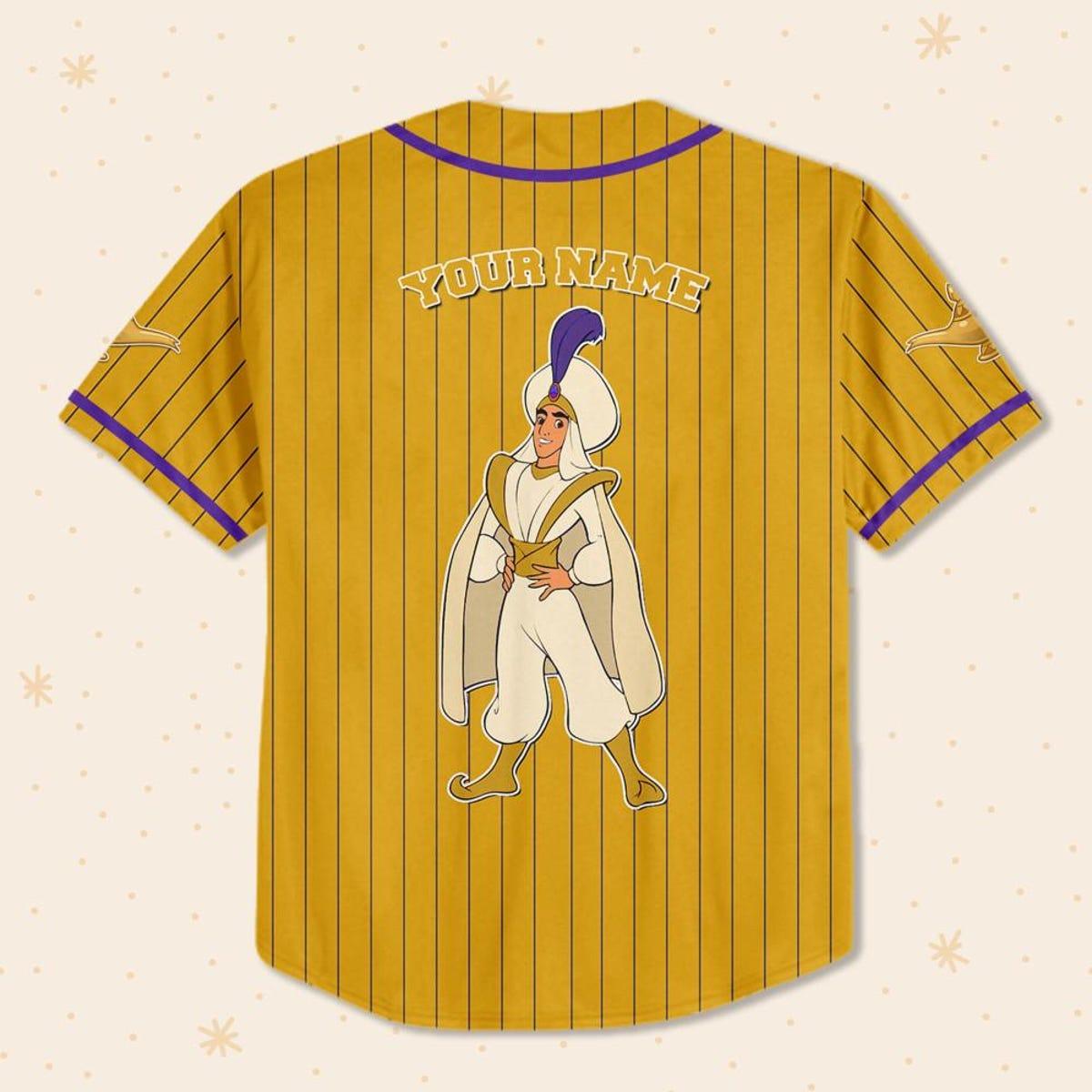 Personalize Disney Aladdin Prince Baseball Jersey 3