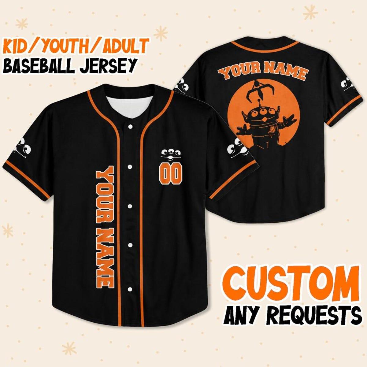 Personalize Disney Alien Claw Machine Halloween Baseball Jersey 1