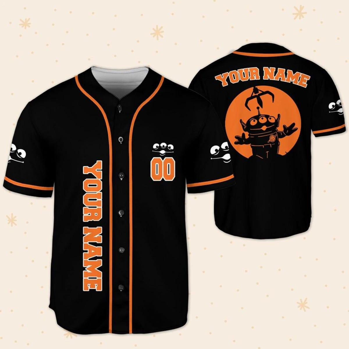 Personalize Disney Alien Claw Machine Halloween Baseball Jersey 5