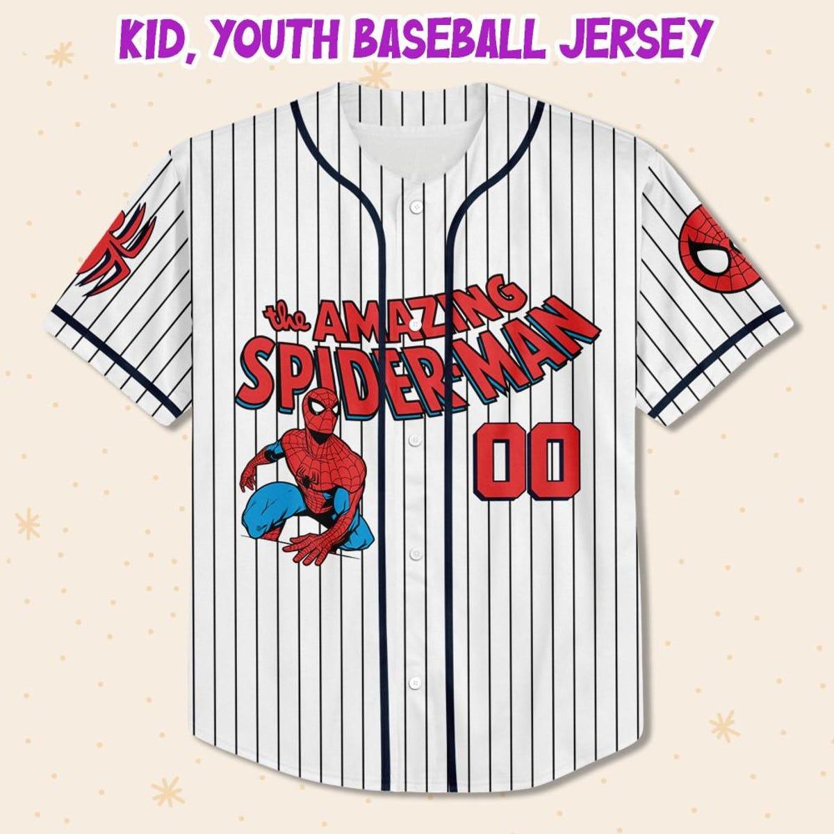 Personalize Disney Amazing Spider Man Disney Baseball Jersey 2