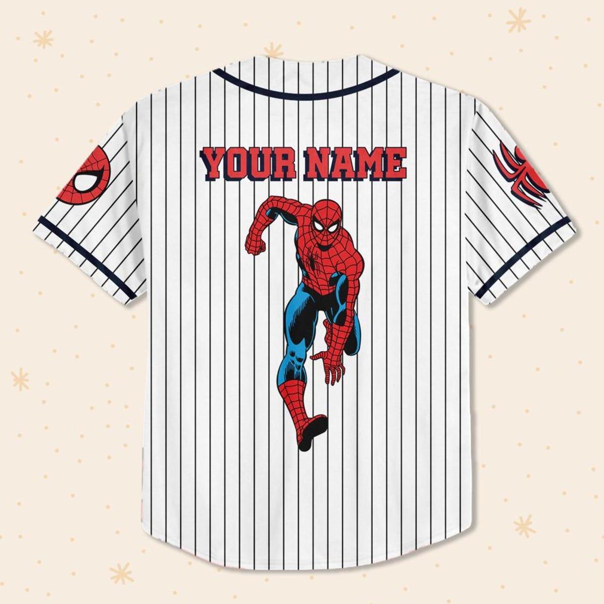 Personalize Disney Amazing Spider Man Disney Baseball Jersey 3