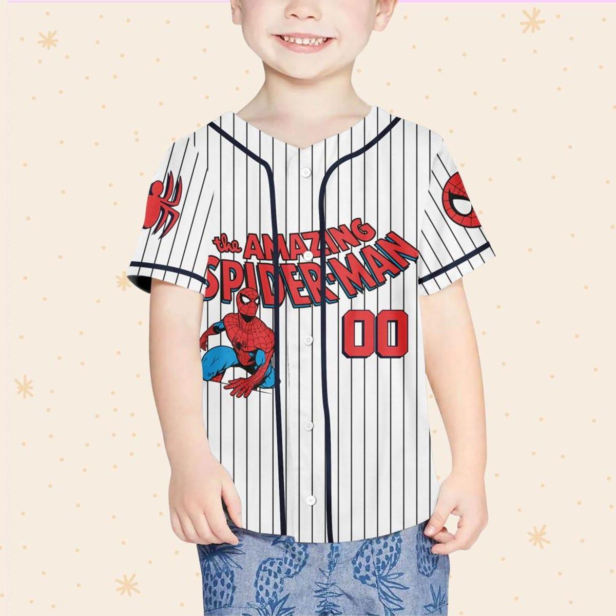 Personalize Disney Amazing Spider Man Disney Baseball Jersey 4