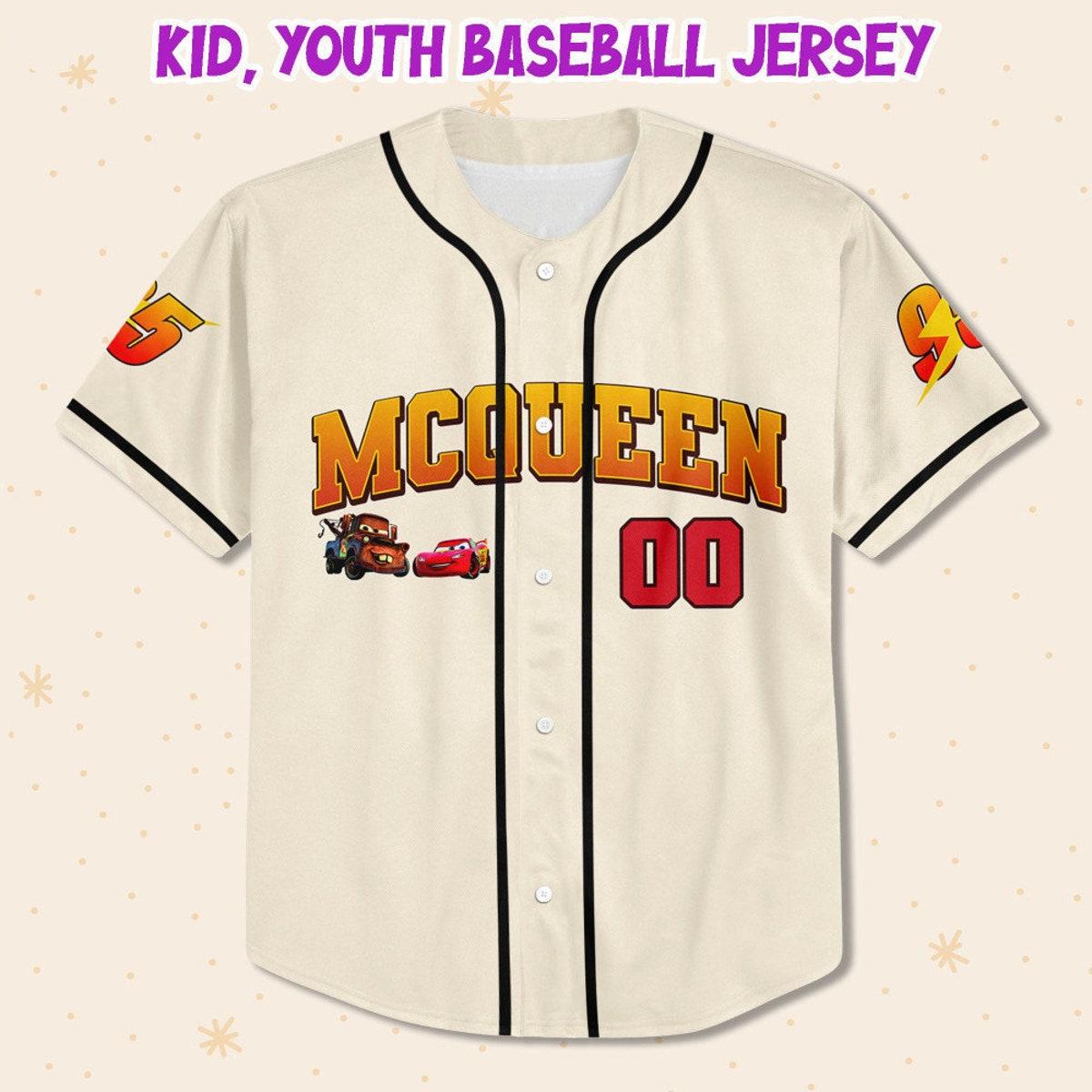 Personalize Disney Cars Greetings From Radiator Springs Baseball Jersey 2