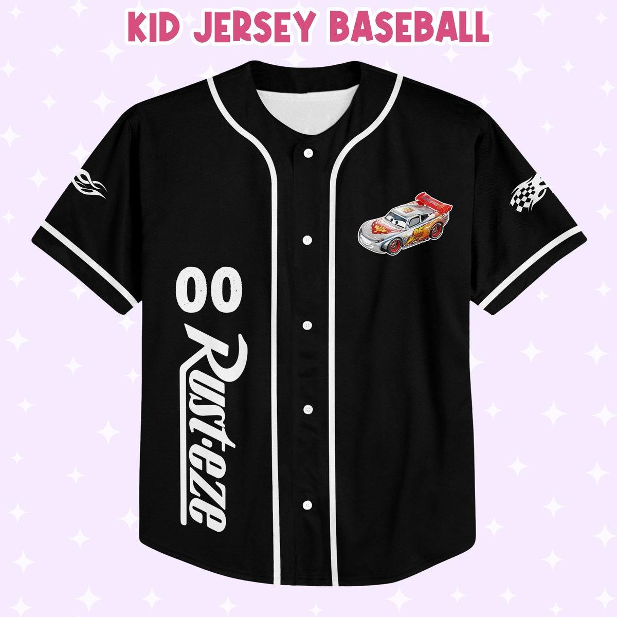 Personalize Disney Cars Lightning Mcqueen Awesome Baseball Jersey 2