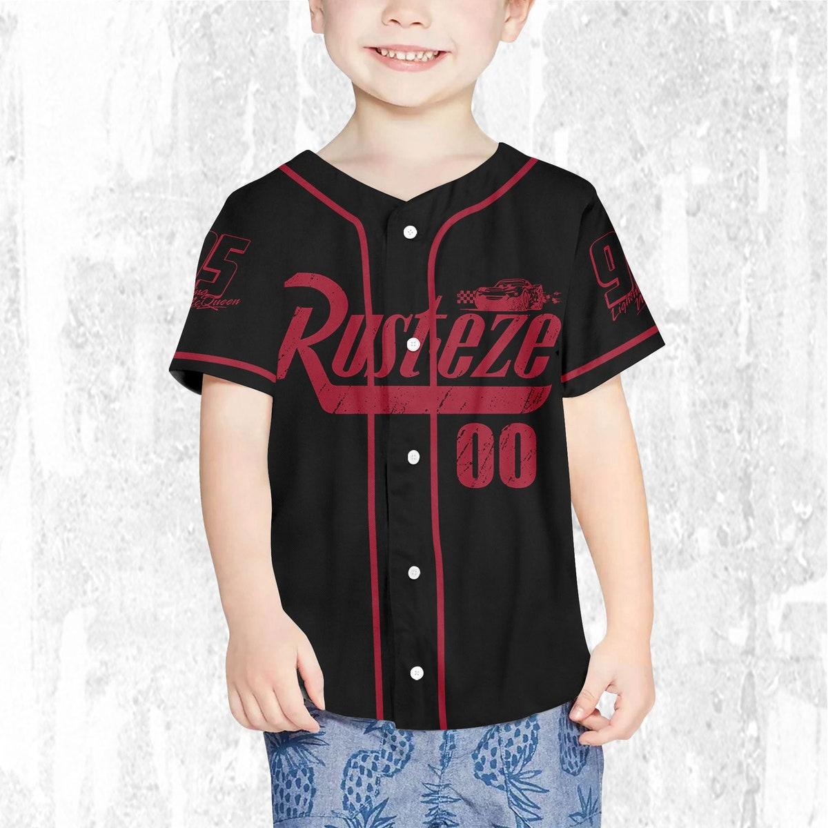 Personalize Disney Cars Lightning Mcqueen Racing Baseball Jersey 7