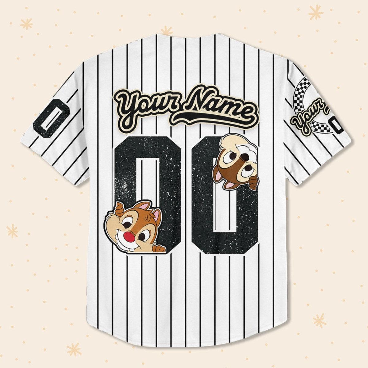 Personalize Disney Chip N Dale Double Trouble Custom Baseball Jersey 3