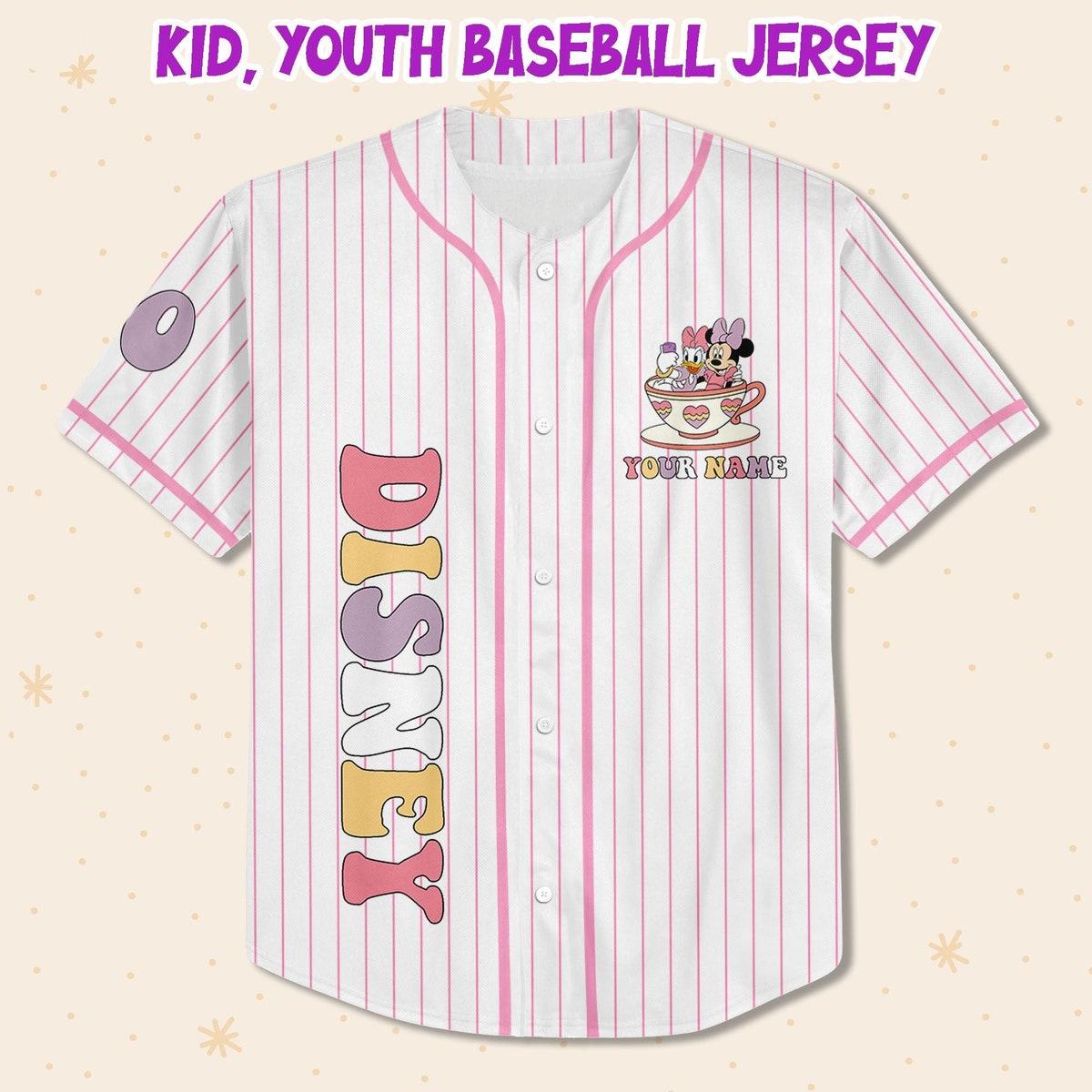 Personalize Disney Daisy And Minnie Girls Just Wanna Have Fun Baseball Jersey 2