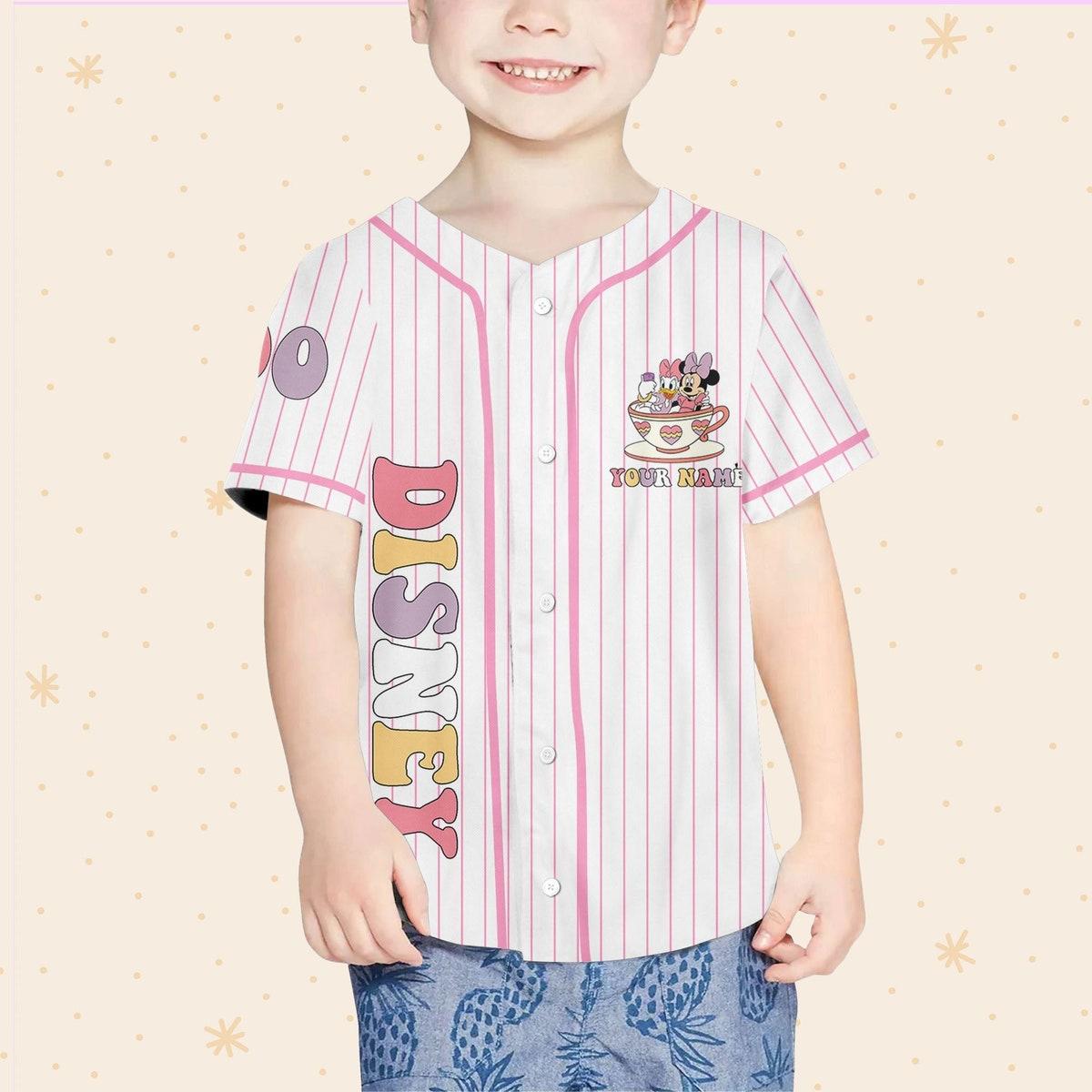 Personalize Disney Daisy And Minnie Girls Just Wanna Have Fun Baseball Jersey 4