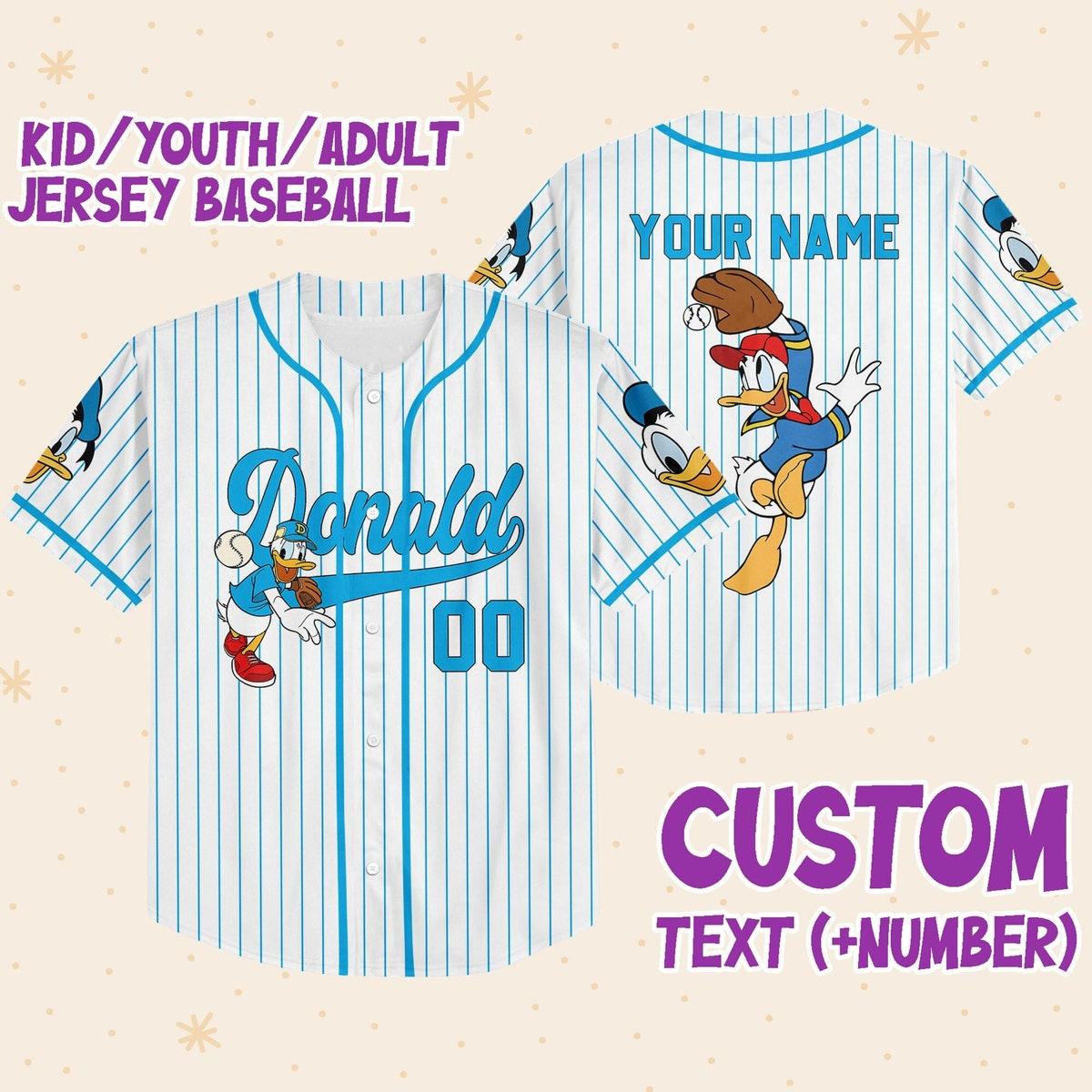 Personalize Disney Donald Duck Baseball Jersey 1