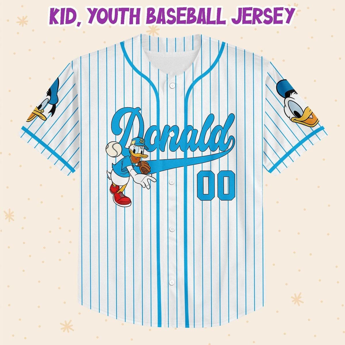 Personalize Disney Donald Duck Baseball Jersey 2