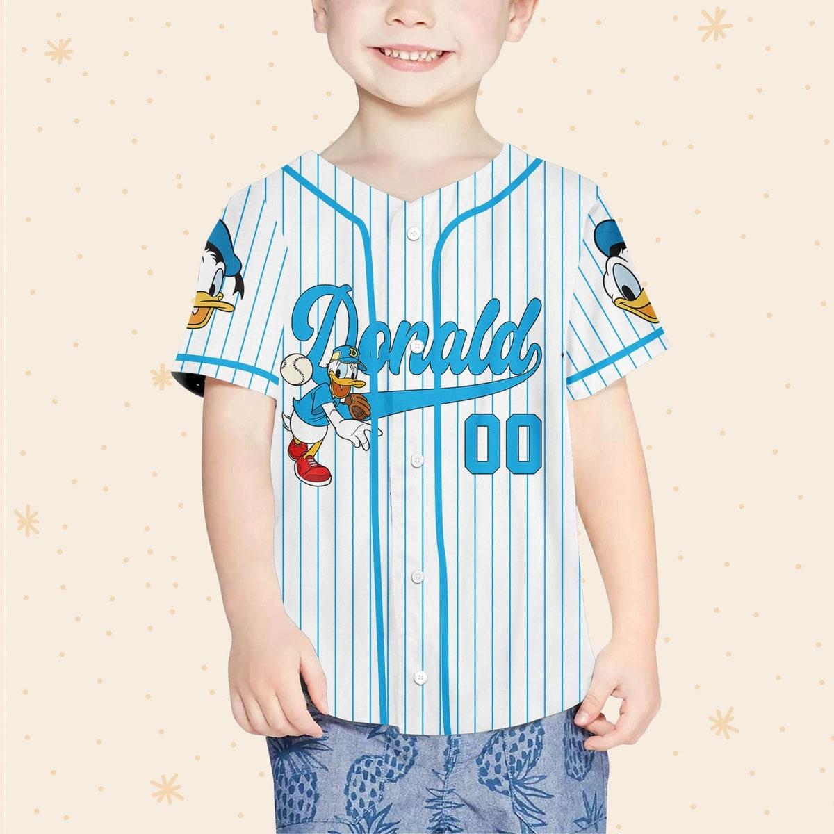 Personalize Disney Donald Duck Baseball Jersey 4