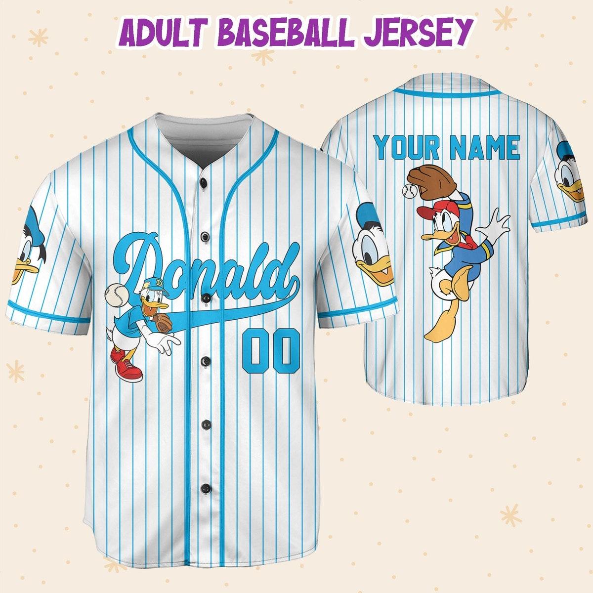 Personalize Disney Donald Duck Baseball Jersey 5