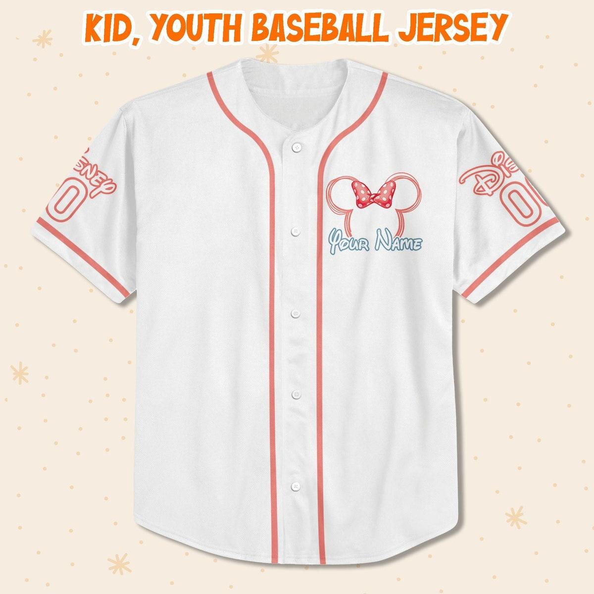 Personalize Disney Family Girl Baseball Jersey 2