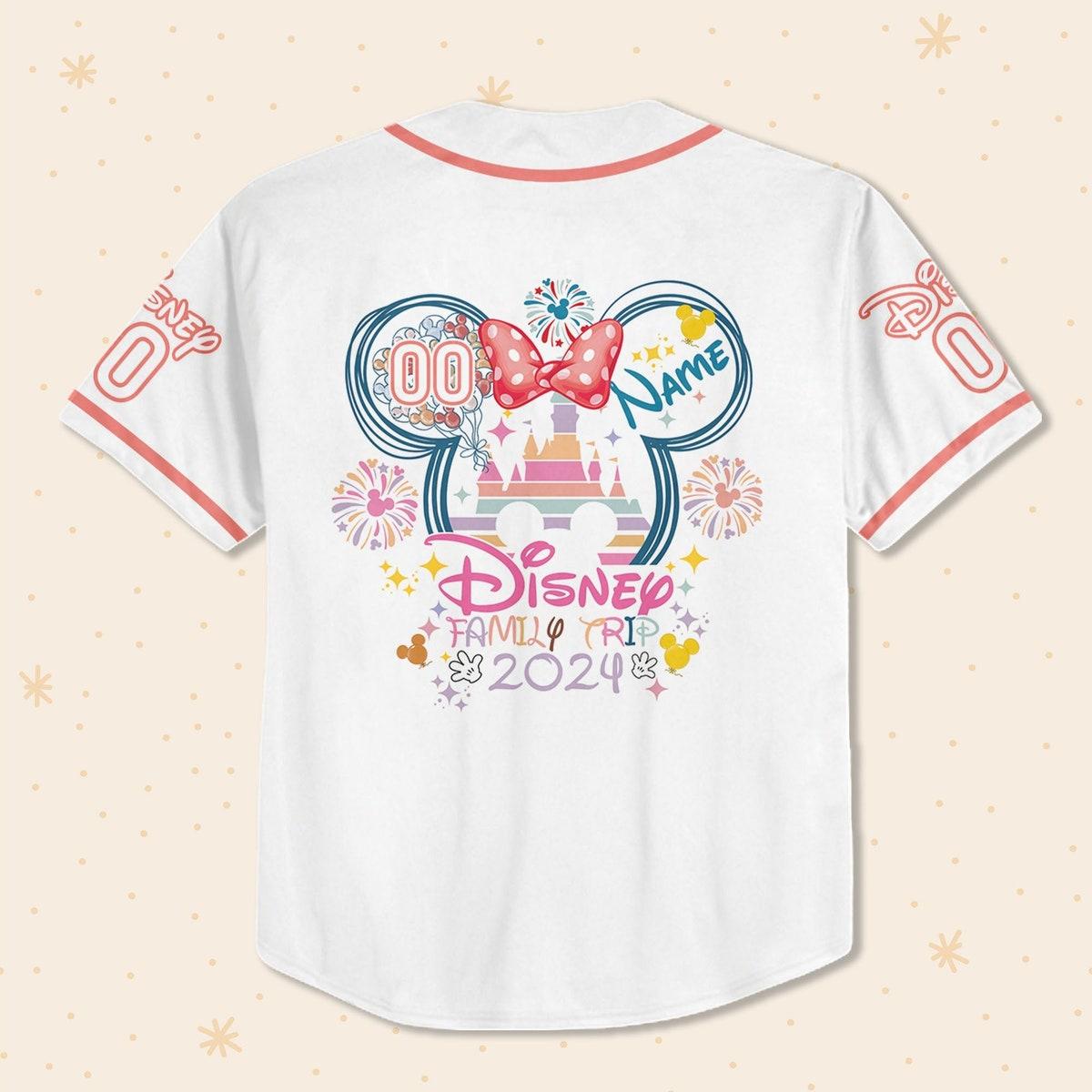 Personalize Disney Family Girl Baseball Jersey 3