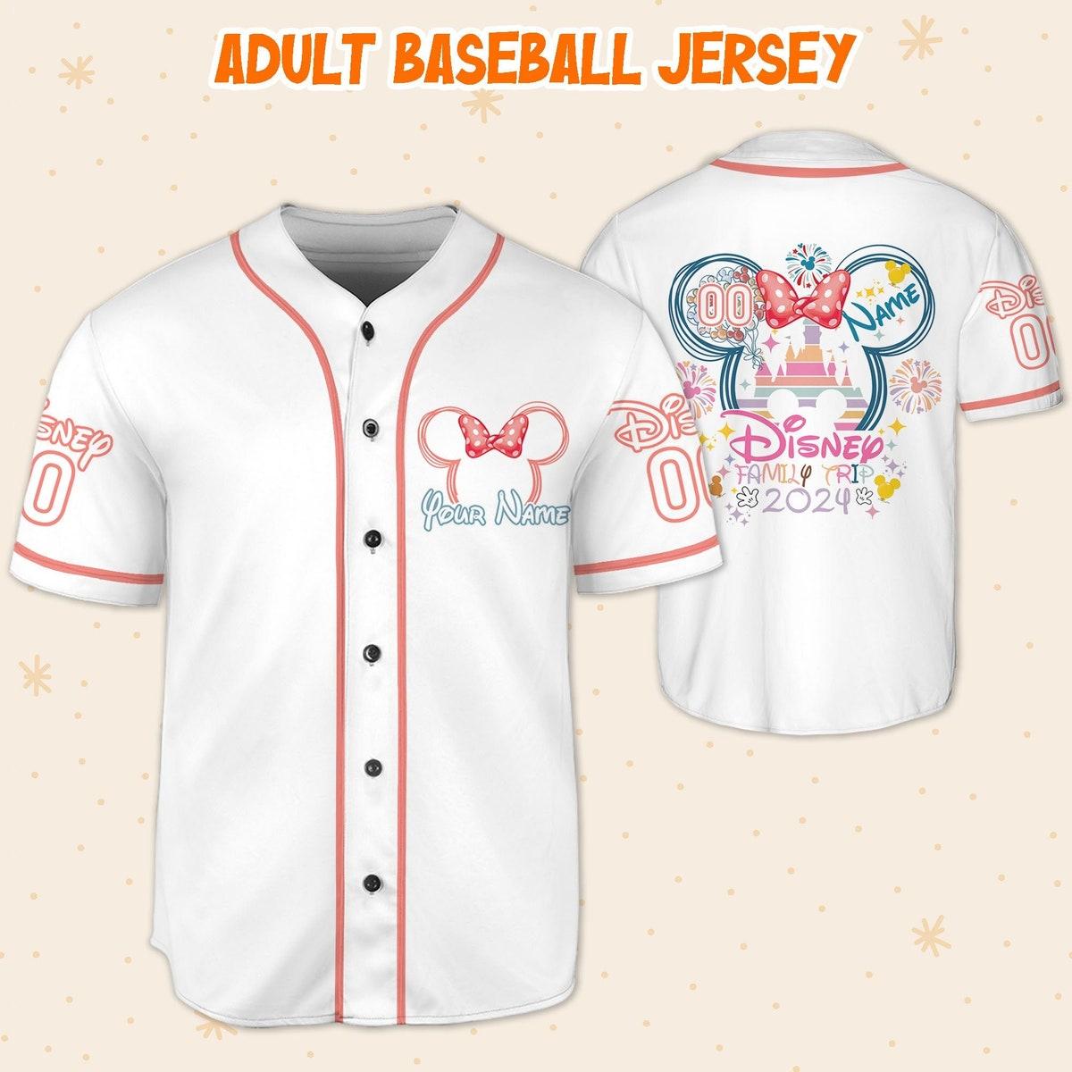 Personalize Disney Family Girl Baseball Jersey 5