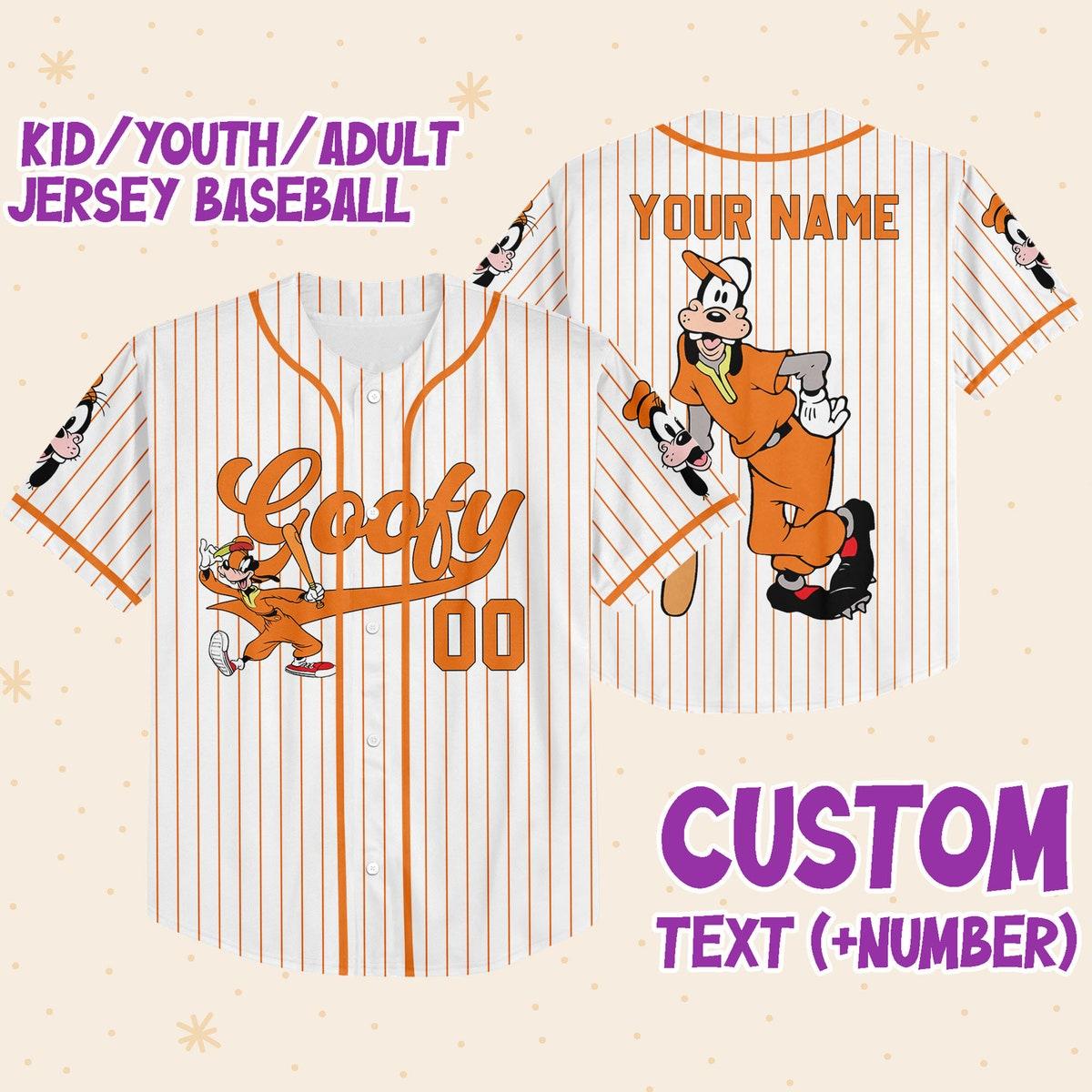 Personalize Disney Goofy Play Baseball Jersey 1