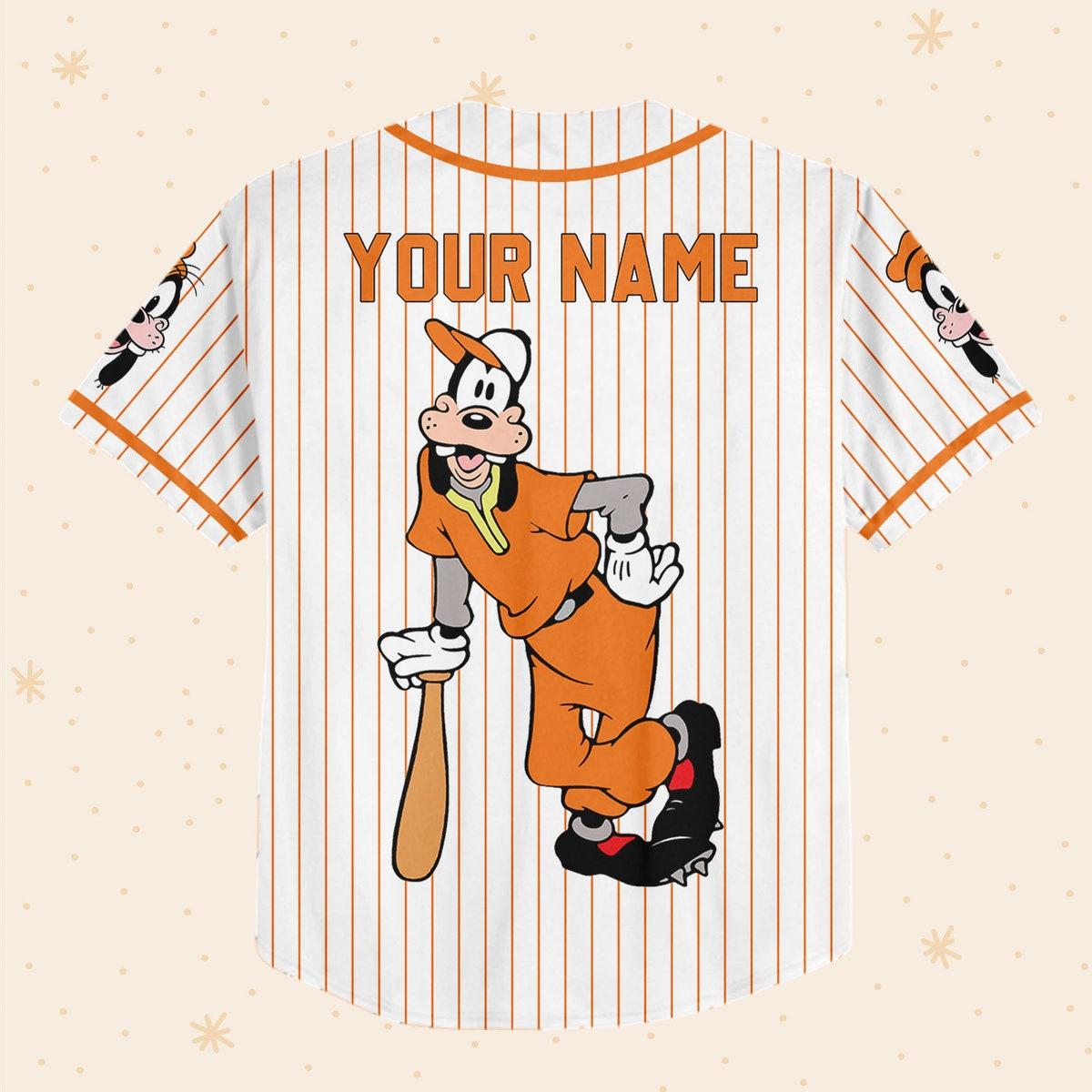 Personalize Disney Goofy Play Baseball Jersey 3