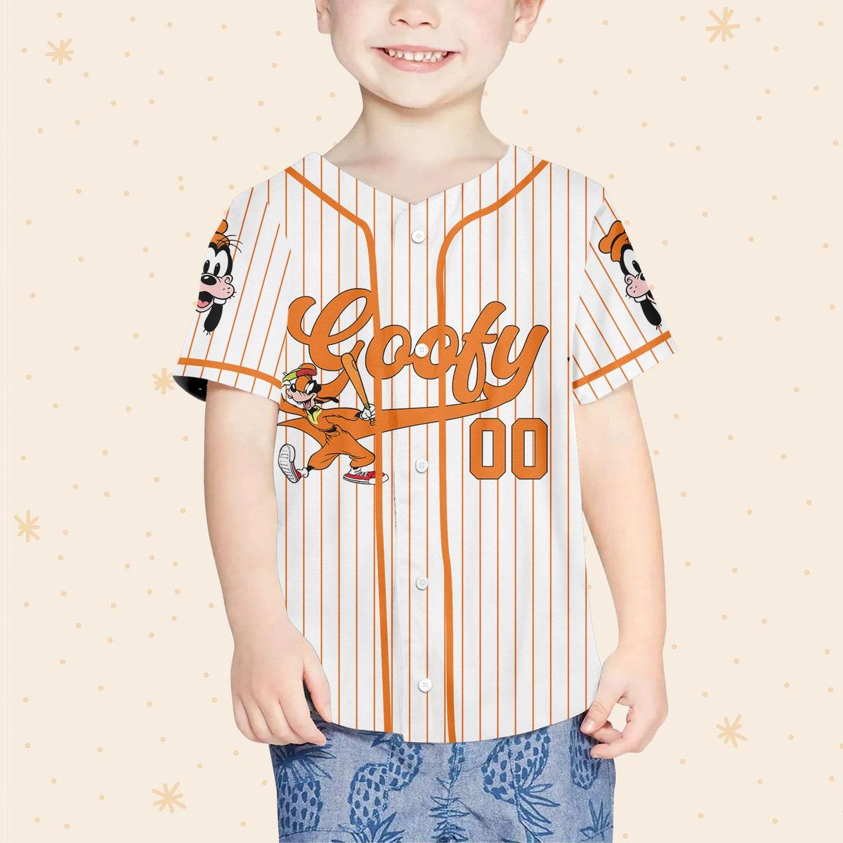 Personalize Disney Goofy Play Baseball Jersey 4