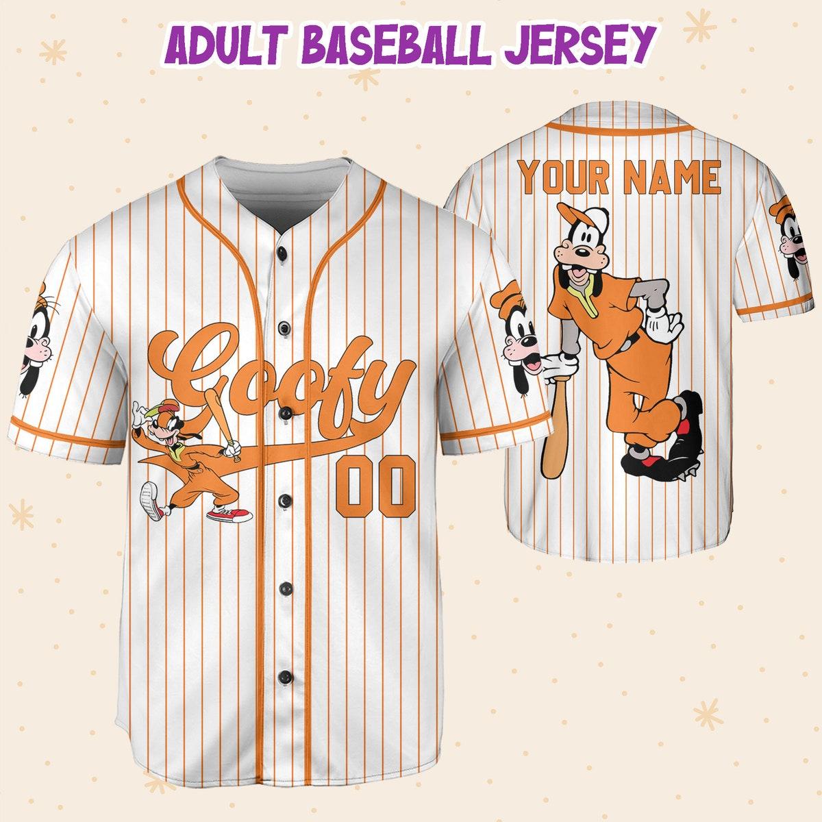 Personalize Disney Goofy Play Baseball Jersey 5