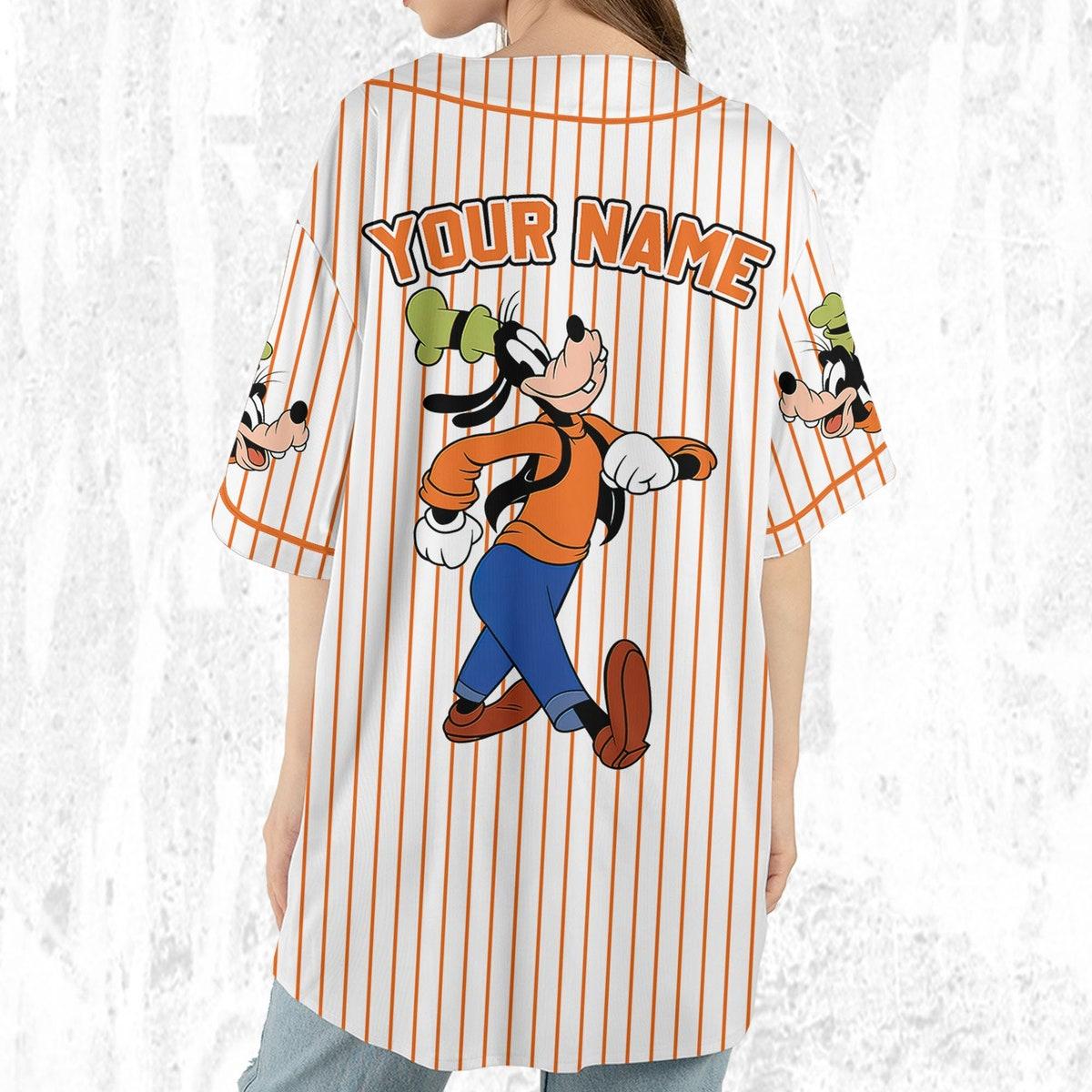 Personalize Disney Goofy Vintage Simple Birthday Baseball Jersey 6