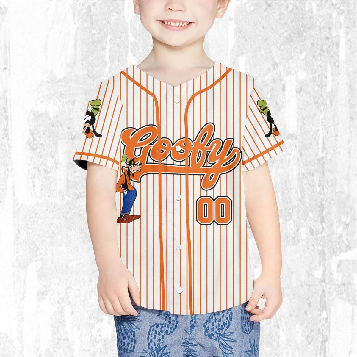 Personalize Disney Goofy Vintage Simple Birthday Baseball Jersey 7