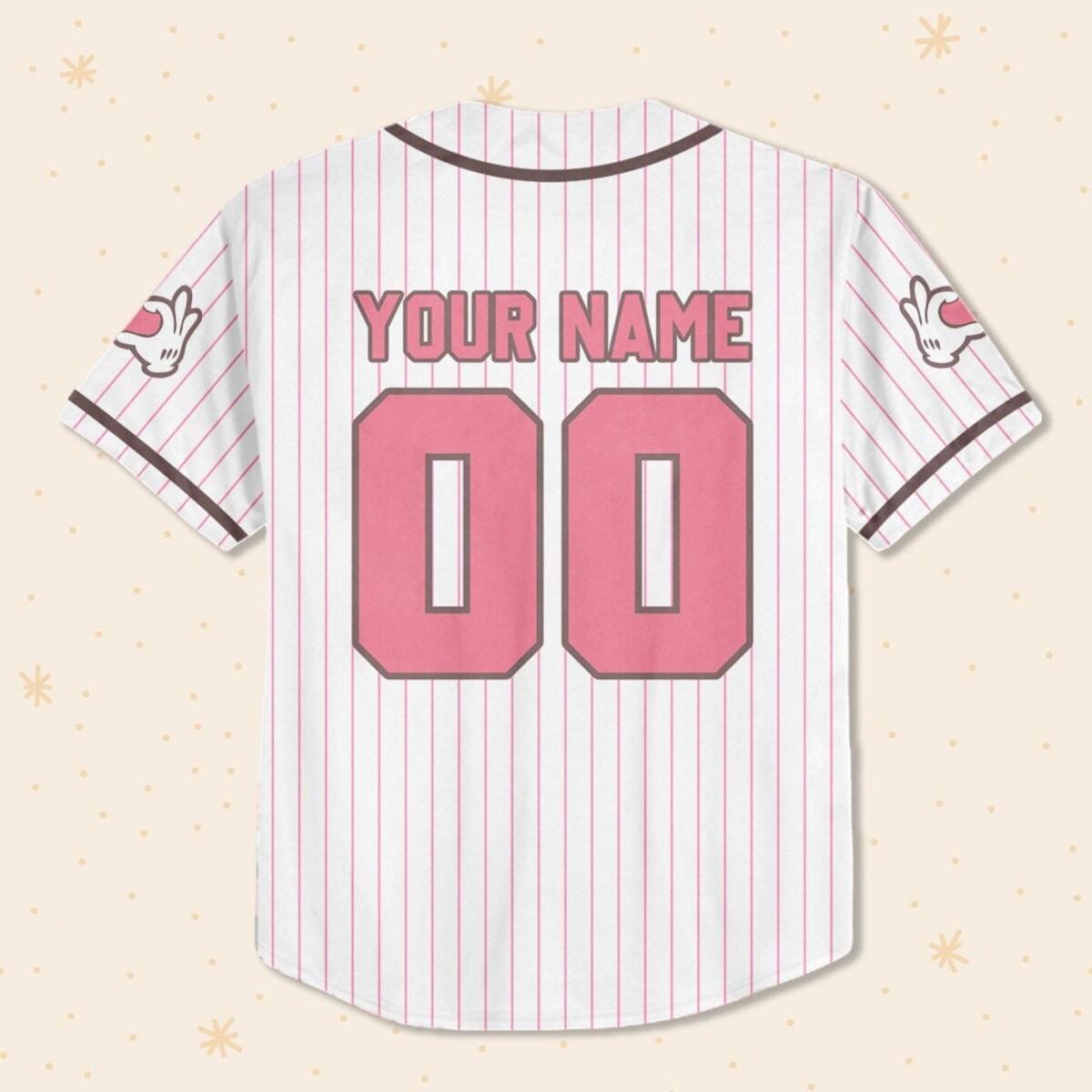 Personalize Disney Mickey Friends Happy Valentine's Day Baseball Jersey 3