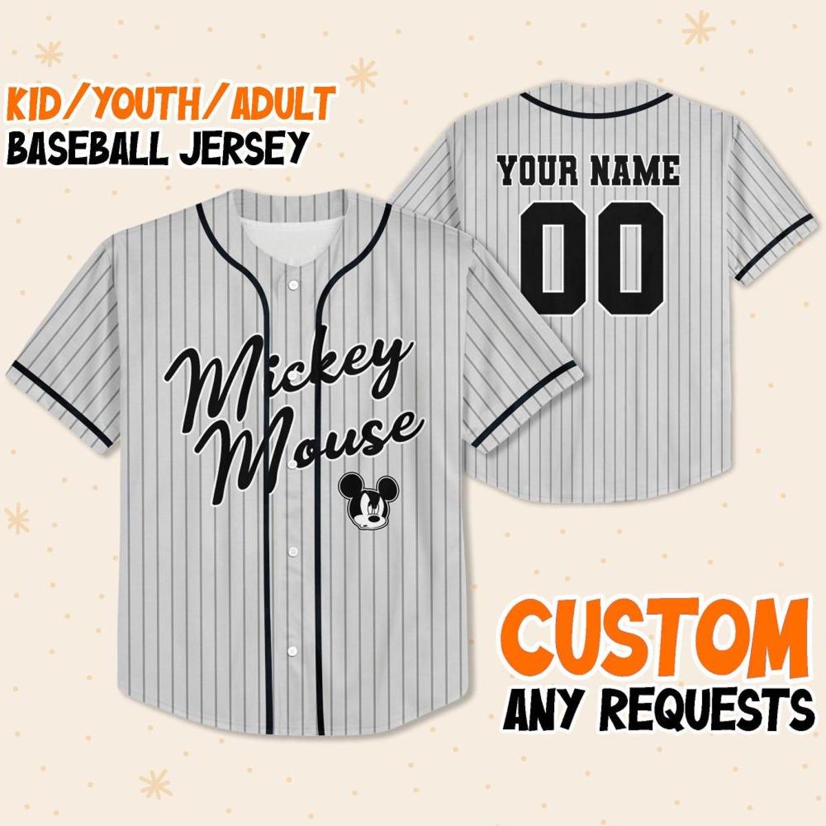 Personalize Disney Mickey Mouse Baseball Jersey 1