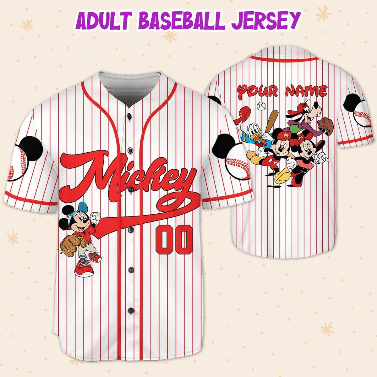 Personalize Disney Mickey Mouse Friends Custom Name Baseball Jersey 5