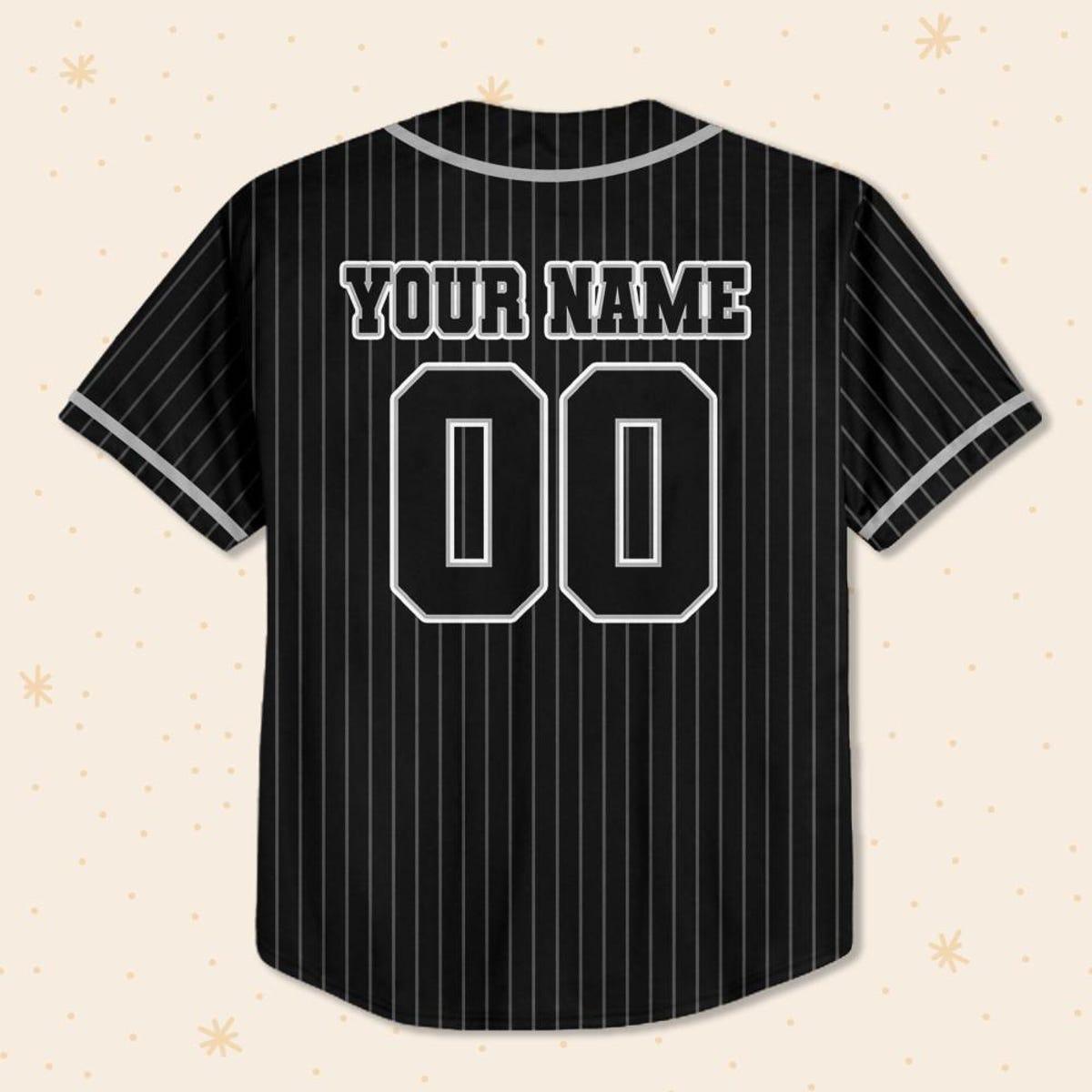 Personalize Disney Mickey Mouse Sample Striped Baseball Jersey 3