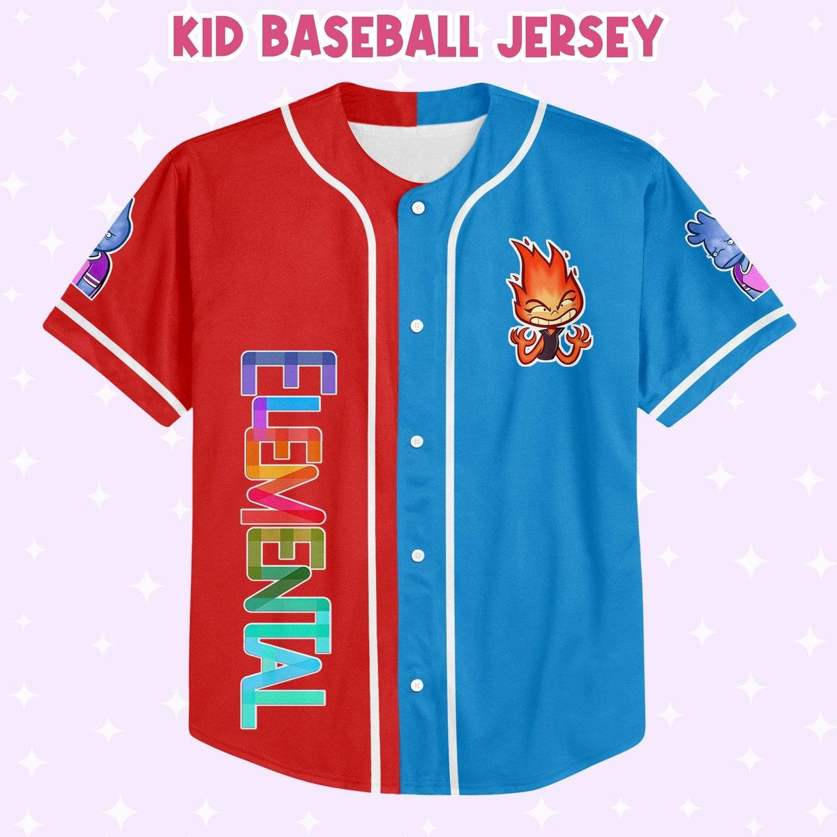 Personalize Disney Pixar Elemental Love Life Funny Baseball Jersey 2