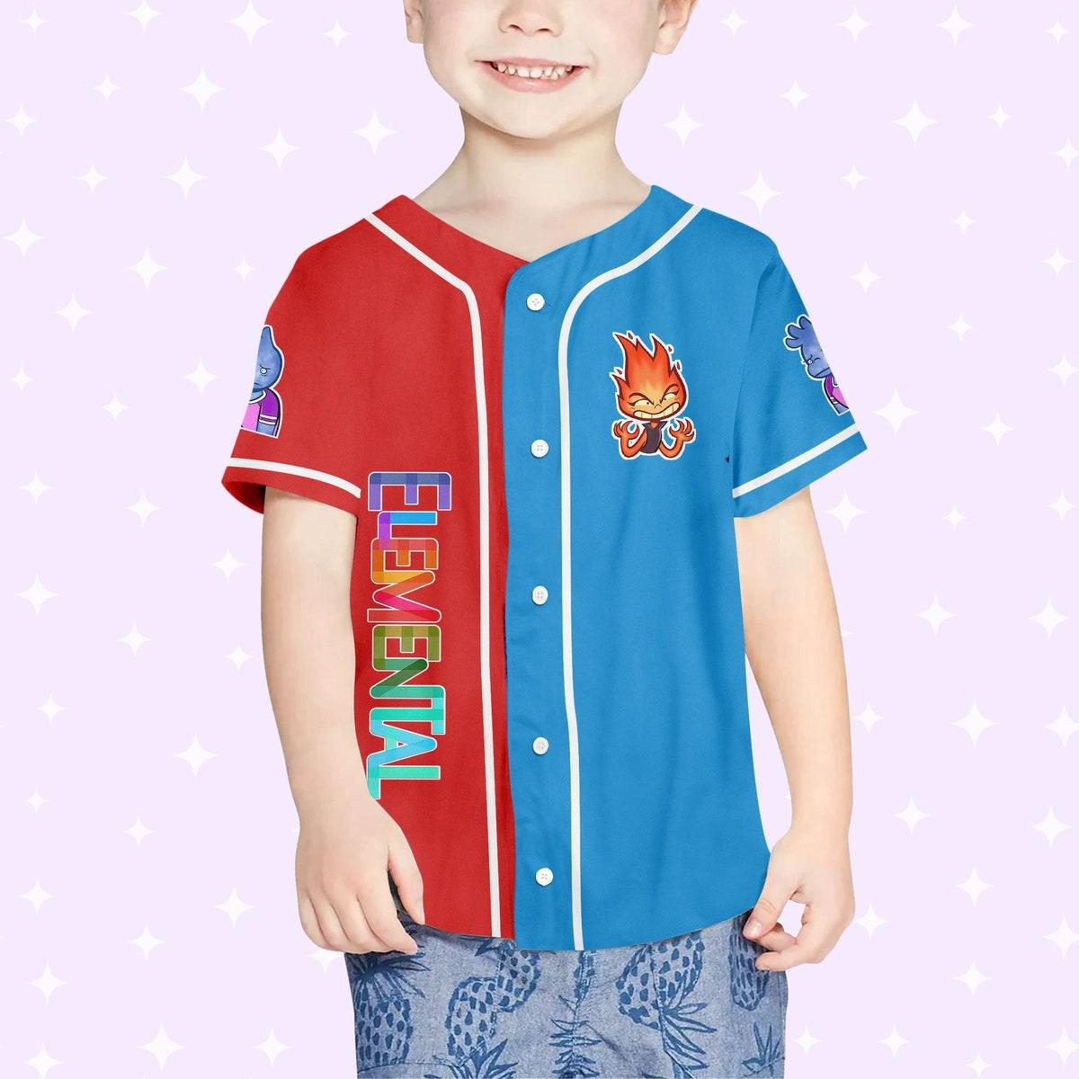 Personalize Disney Pixar Elemental Love Life Funny Baseball Jersey 3