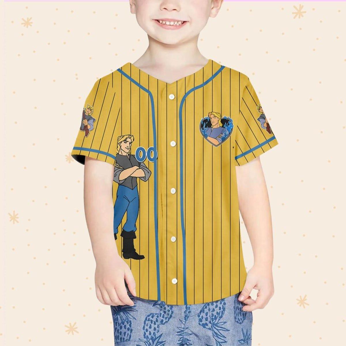 Personalize Disney Pocahontas Prince John Smith Baseball Jersey 4