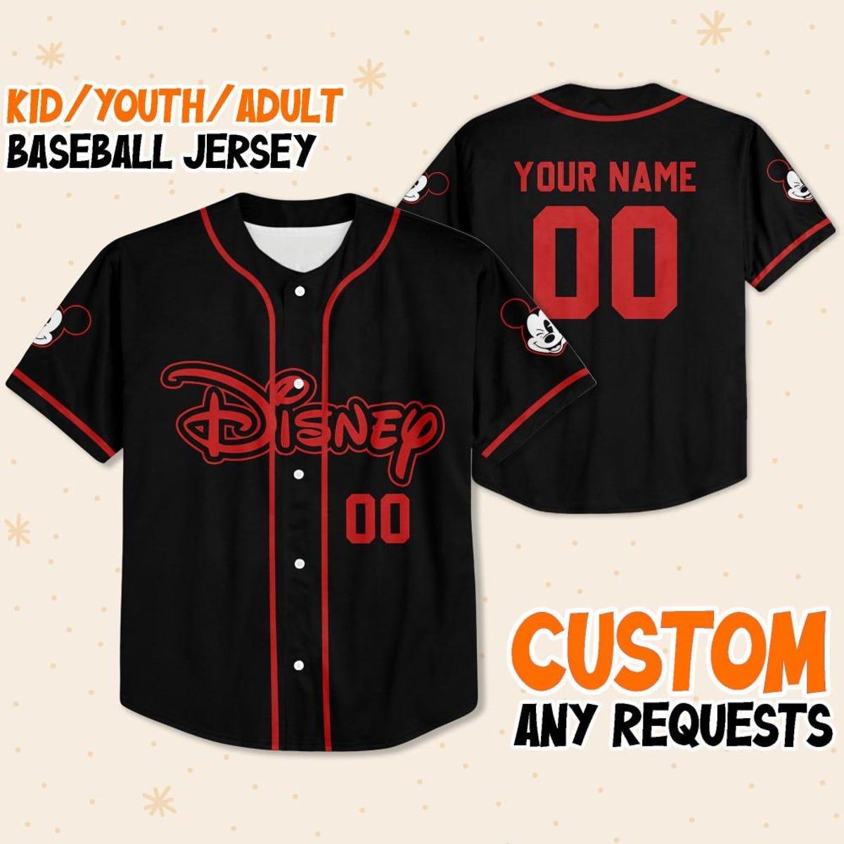 Personalize Disney Simple Awesome Baseball Jersey 1