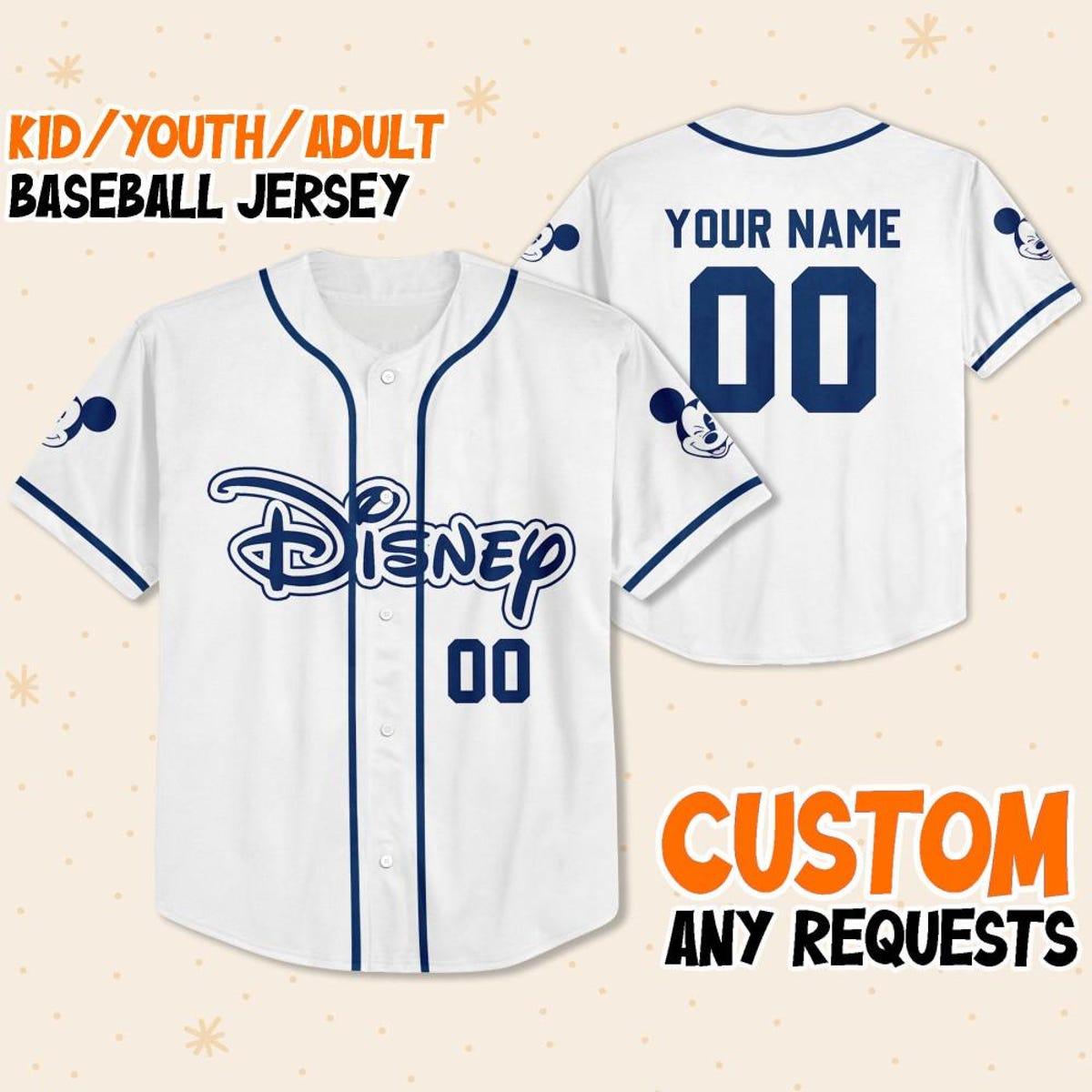 Personalize Disney Simple Awesome Baseball Jersey 1