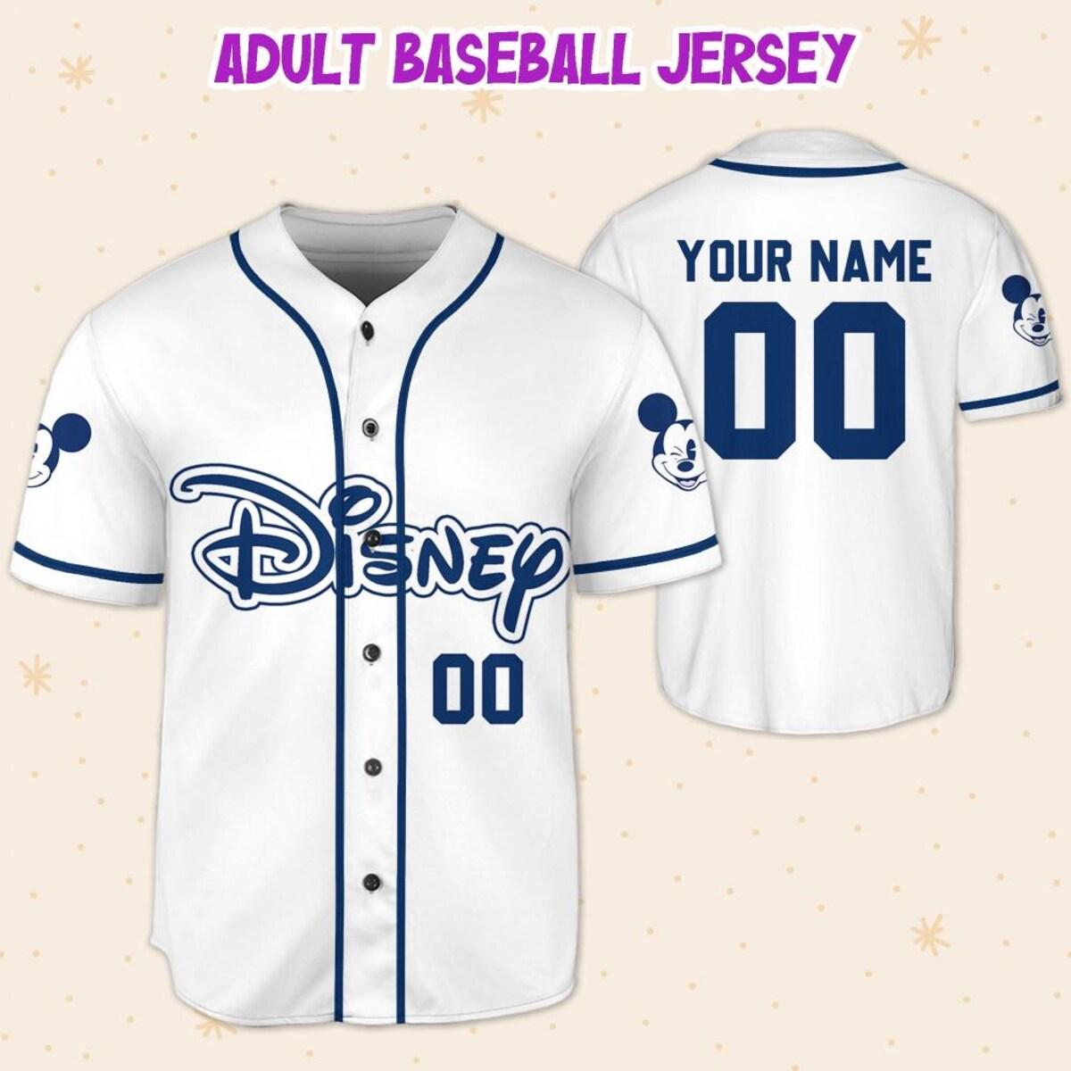 Personalize Disney Simple Awesome Baseball Jersey 5