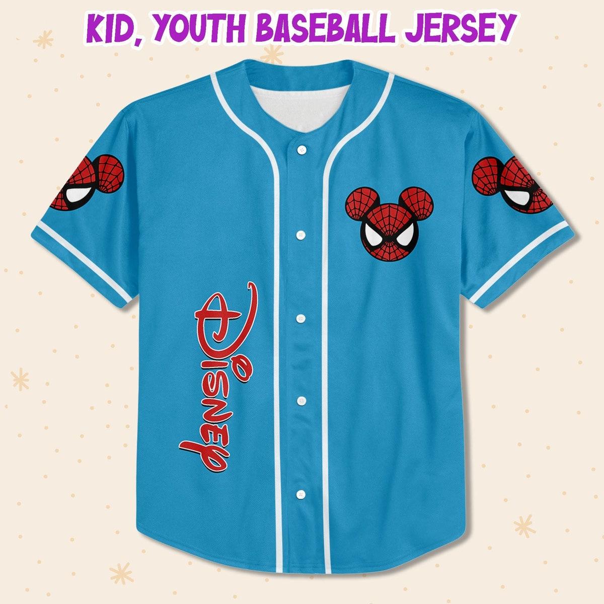 Personalize Disney Spider Man Mickey Ear Baseball Jersey 2