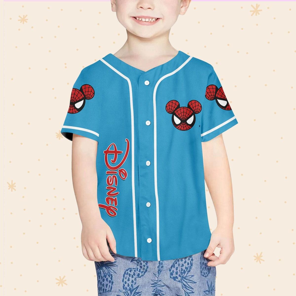 Personalize Disney Spider Man Mickey Ear Baseball Jersey 4